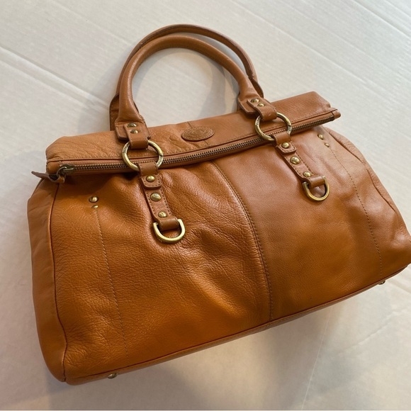 Dr. Koffer Tan Leather Satchel Structured Design Double Handles w/ Coin Purse - Picture 15 of 16